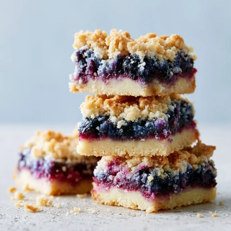 Delicious blueberry crumble bars topped with a golden crumble topping.