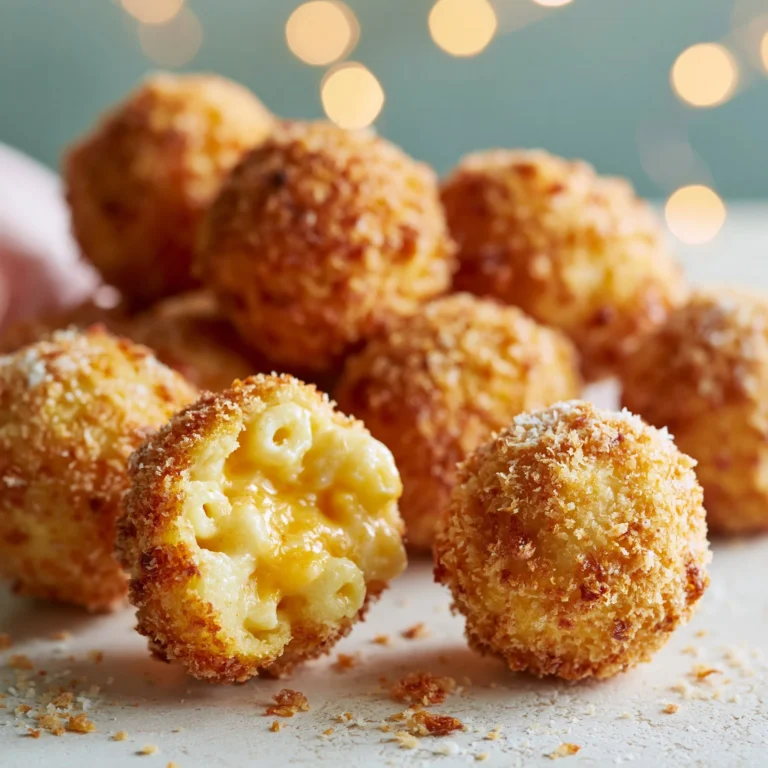 Air fryer fried macaroni and cheese balls from Cheesecake Factory recipe.