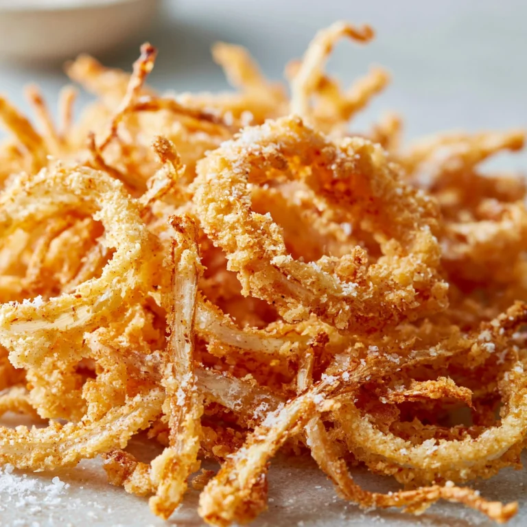 Crispy air fryer onions served as a snack in a stylish bowl