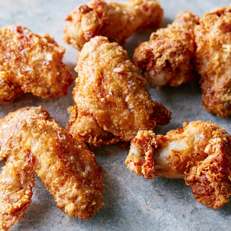 Extra crispy air fryer chicken wings ready to serve