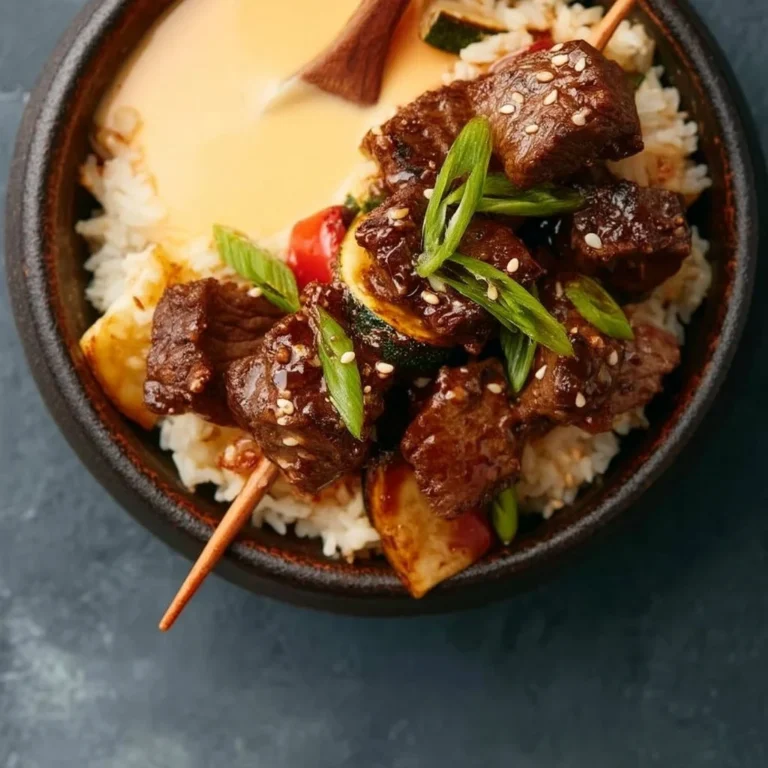 Delicious Hibachi Steak Bowls with grilled steak and fresh vegetables
