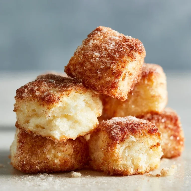 Indulgent cinnamon sugar biscuit bites on a plate