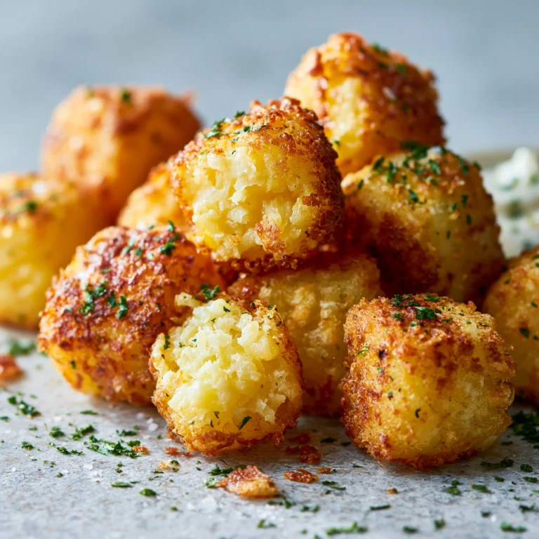 Delicious mini potato bites served on a plate ready to eat.