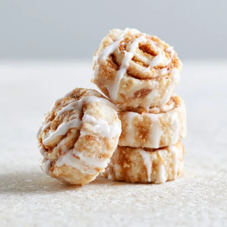 Delicious no-bake cinnamon roll cookies topped with icing
