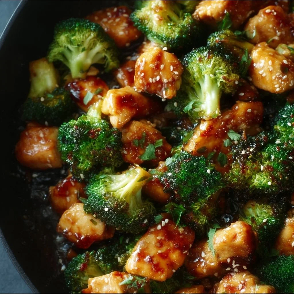 One-Pan Honey Garlic Chicken and Broccoli Dinner