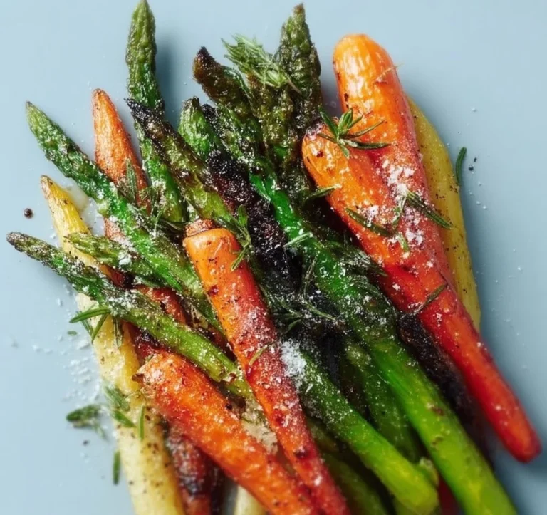 Roasted asparagus and carrots recipe image